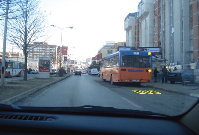 Will you allow the bus to enter the traffic lane in the situation as in the picture?