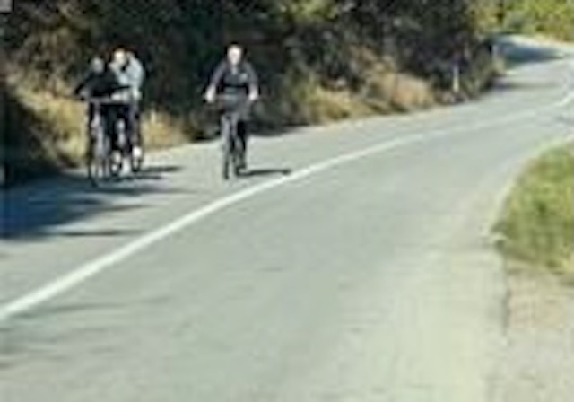 How are the cyclists moving in this situation?