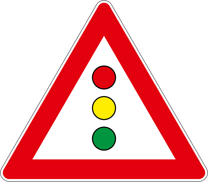 The traffic sign warns of road lighting.