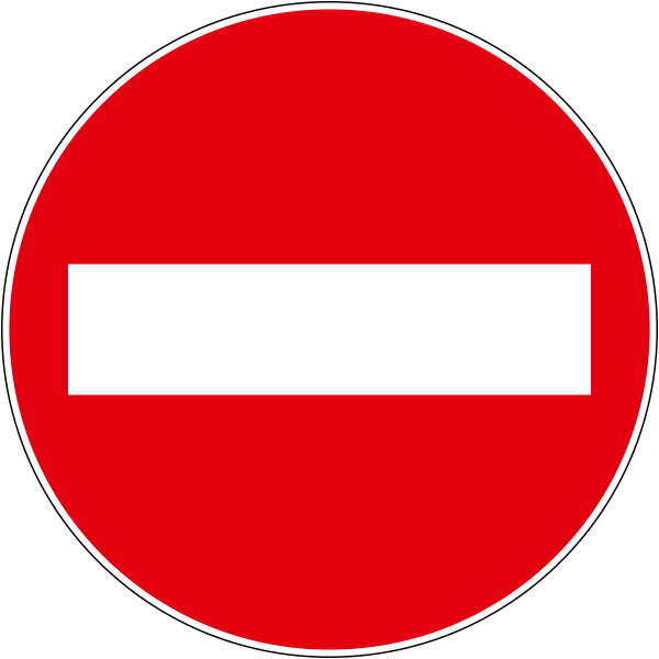 The traffic sign indicates traffic stop in one direction.
