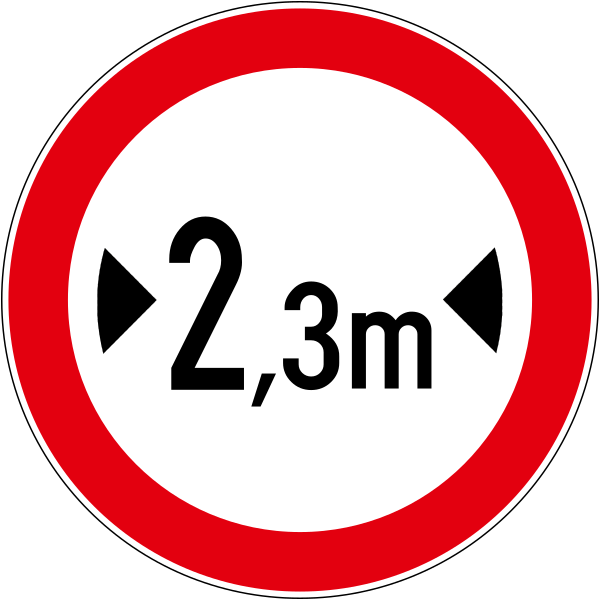 The traffic sign indicates a traffic ban for vehicles that exceed the specified height.