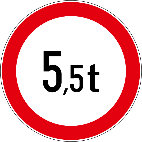 The traffic sign indicates a traffic ban for vehicles exceeding a certain height.
