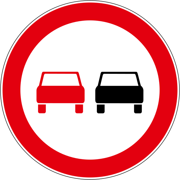 The traffic sign indicates the part of the road for the movement of cars.