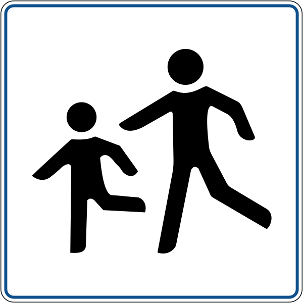 The traffic sign indicates the prohibition of the movement of children on the road.