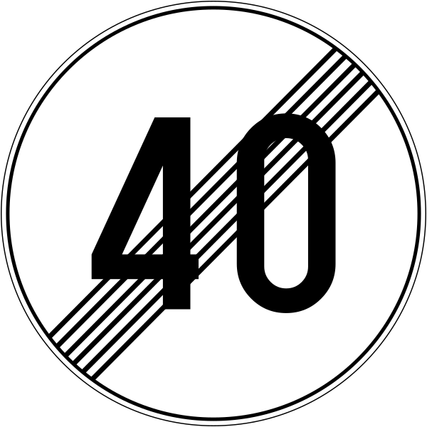 The traffic sign indicates the maximum speed limit.