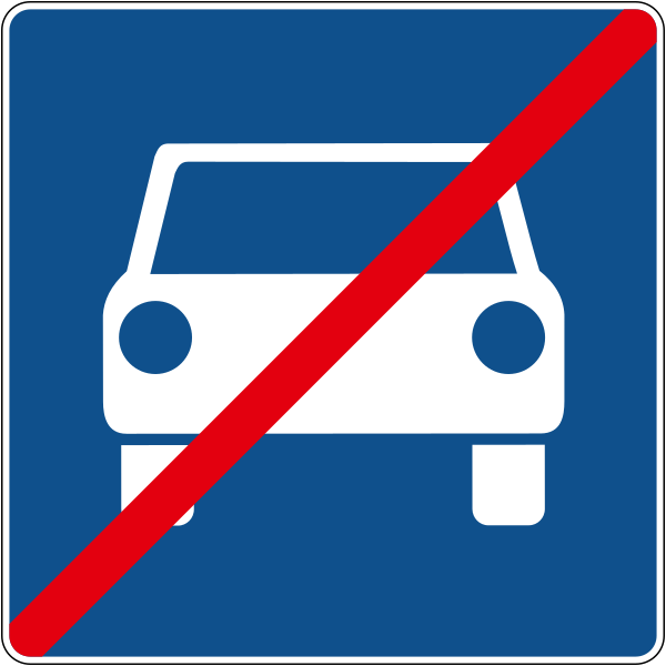 The sign indicates traffic restrictions for vehicles.