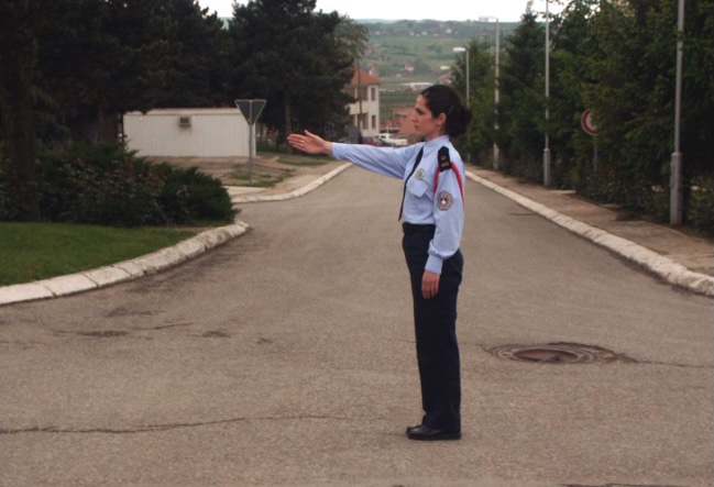 Koji učesnici u saobraćaju imaju slobodan prolaz prema položaju policajca?