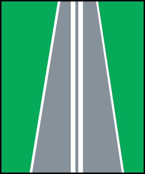 What does a full double line represent?