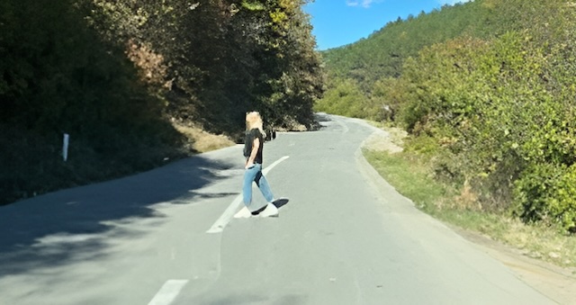 Pedestrians can cross the road outside the settlement, if their crossing is more than 100 meters away.