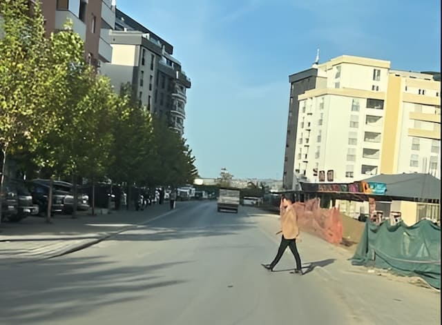 Pedestrians can always cross the road within the settlement where there is no pedestrian crossing.