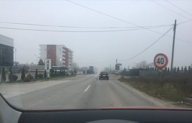 The speed limit up to 40 km/h starts from the place where the sign is placed and is valid until the first intersection.