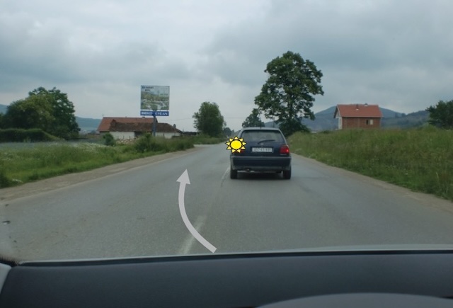 Dozvoljeno je preticanje u ovoj situaciji.