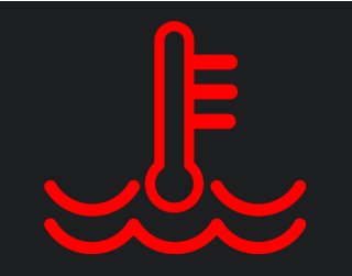 The control lamp in the photo signals (indicates) that the engine temperature has exceeded the allowed limit - the cooling system is defective.