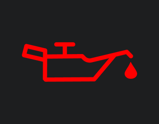 The control warning in the photo indicates the insufficient amount of oil in the engine or a defect in the lubrication system.
