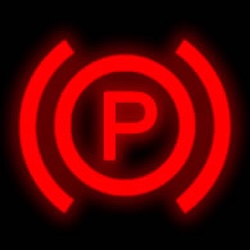 The control lamp signals (indicates) the parking brake is functional.