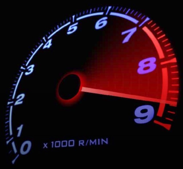 The control lamp signals (indicates) the speed of movement.